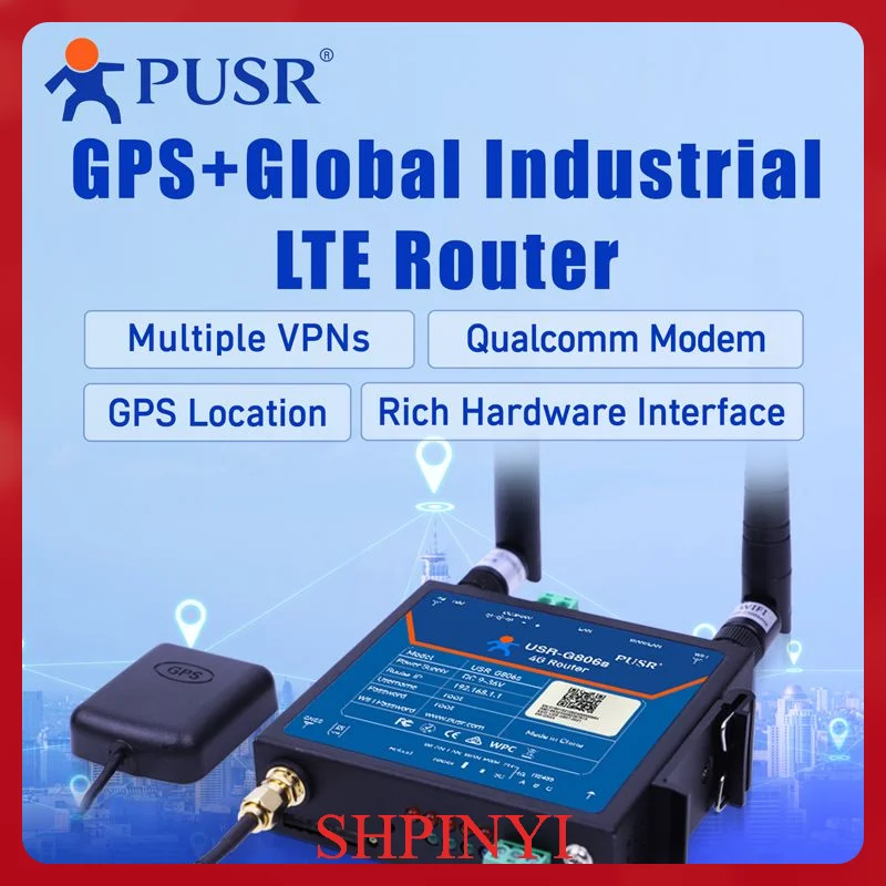 

Промышленный маршрутизатор PUSR 4G LTE Компактный размер поддерживает обеих панелей и монтаж на DIN-рейку Улучшенный дизайн OpenVPN USR-G806s-G