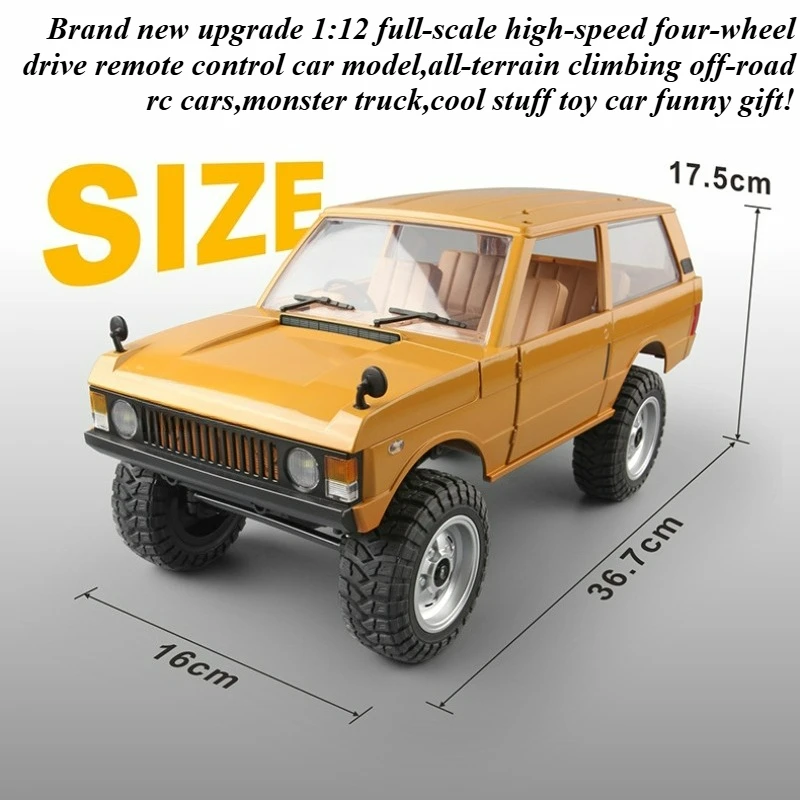 

Cool Stuff Toy Car Funny Gift-Kawaii 1:12 Climbing Off-road 4WD Rc Truck,Remote Control Car,Monster Truck,Rc Cars Toys for Boys