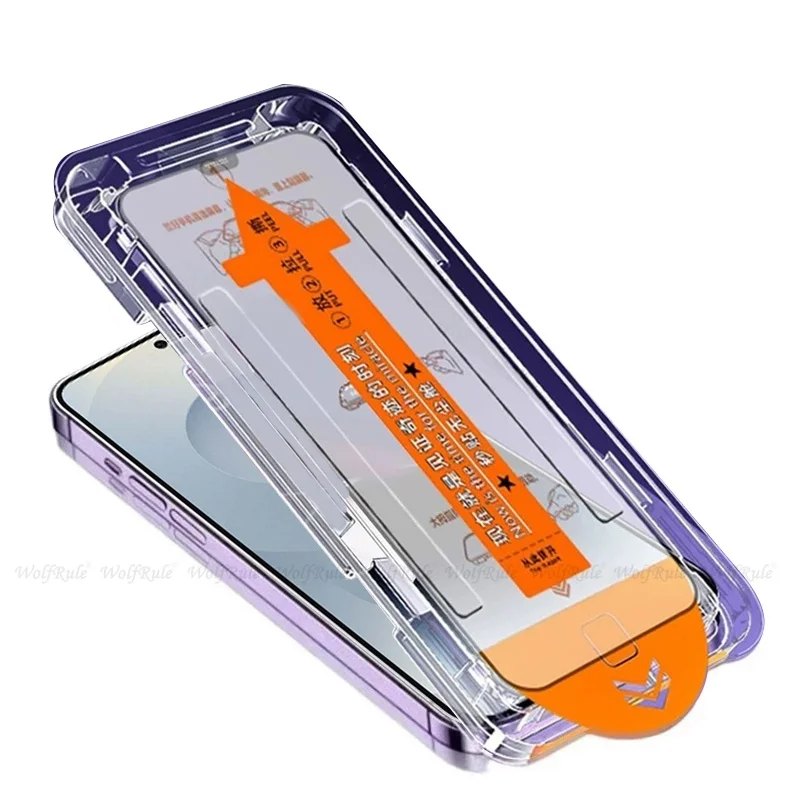 4/3/2/1 قطعة لسامسونج غالاكسي S25 الزجاج سامسونج S25 الترا الزجاج المقسى غطاء كامل الغبار الحرة حامي الشاشة سامسونج S25 حافة