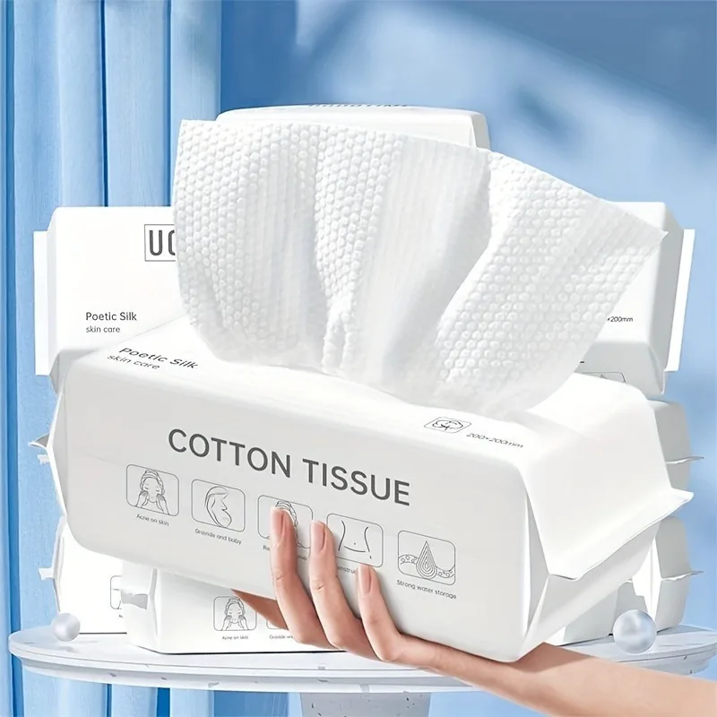 Disposable Face Towel 50/100PCS Super Absorbent Cotton Cleansing Towel Soft Thick Makeup Remover Wipes