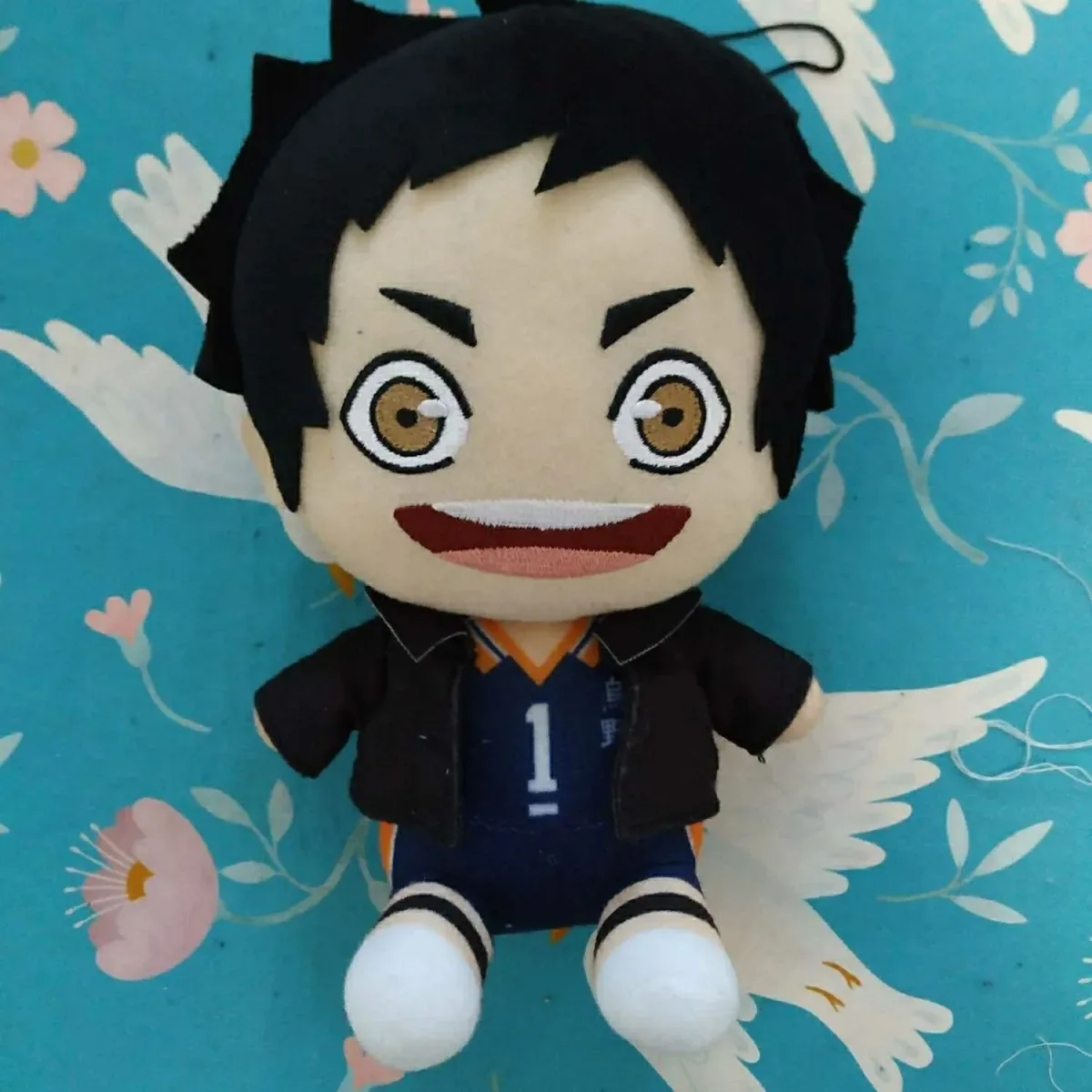 15CM Anime  Attributes Daichi Sawamura Black Hair Handsome Pendant Cosplay  Cute Plush Doll Keyring For Key Chains Gifts Toys