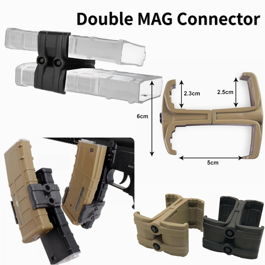 

Universal Clip Rifle Dual Parallel Magazine for AK AR15 M4 Mag595 Airsoft Link Round Cartridge Speed Loader Gun Accessories