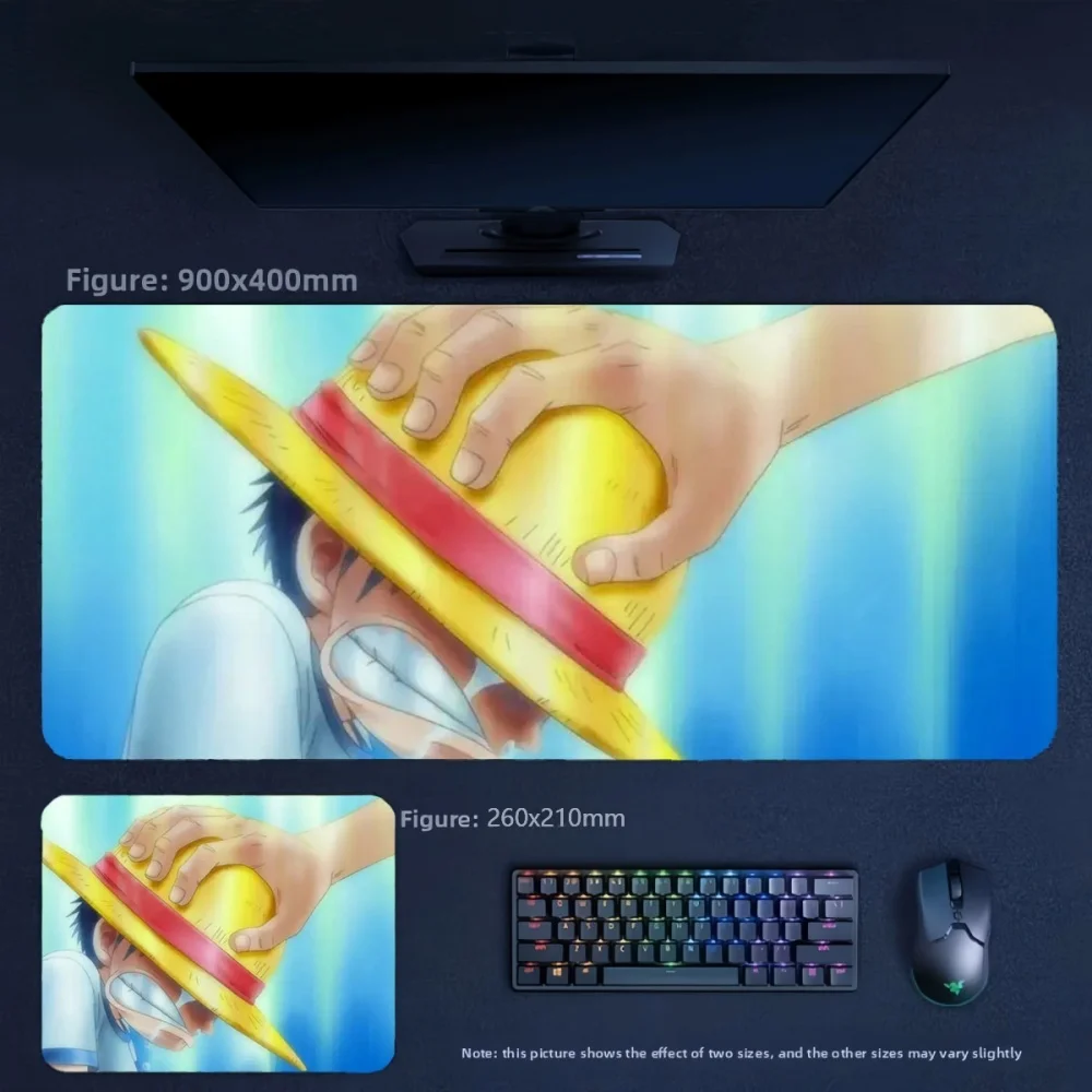 New Anime ONE PIECE Luffy Two-dimensional E-sports Game Non-slip Mouse Pad Office Boys High Quality Leather Oversized Table Mat