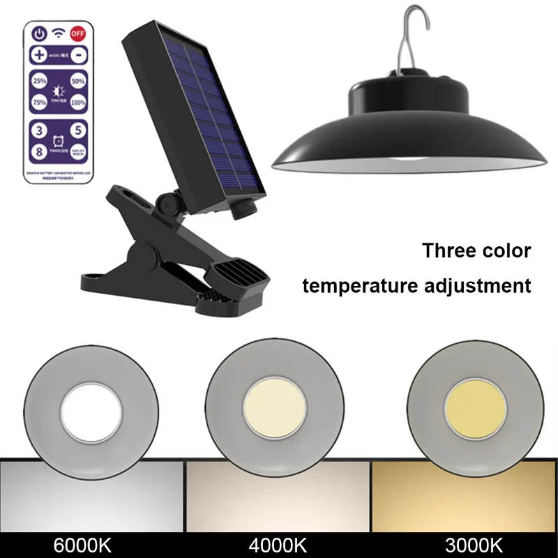 USB Rechargeable Solar LED Light Patio Camping Terrace Parasol Clip Light Solar Outdoor Courtyard Garden Umbrella LED Portable