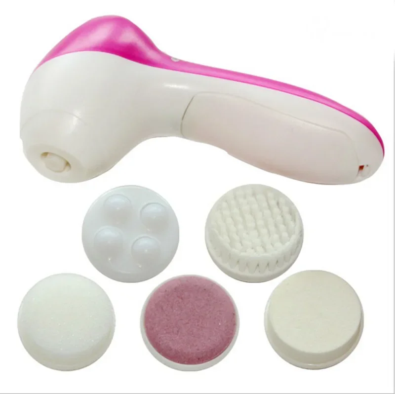 Cepillo de limpieza Facial de silicona 5 en 1, limpiador de poros profundo, masaje Facial, cuidado de la piel, impermeable