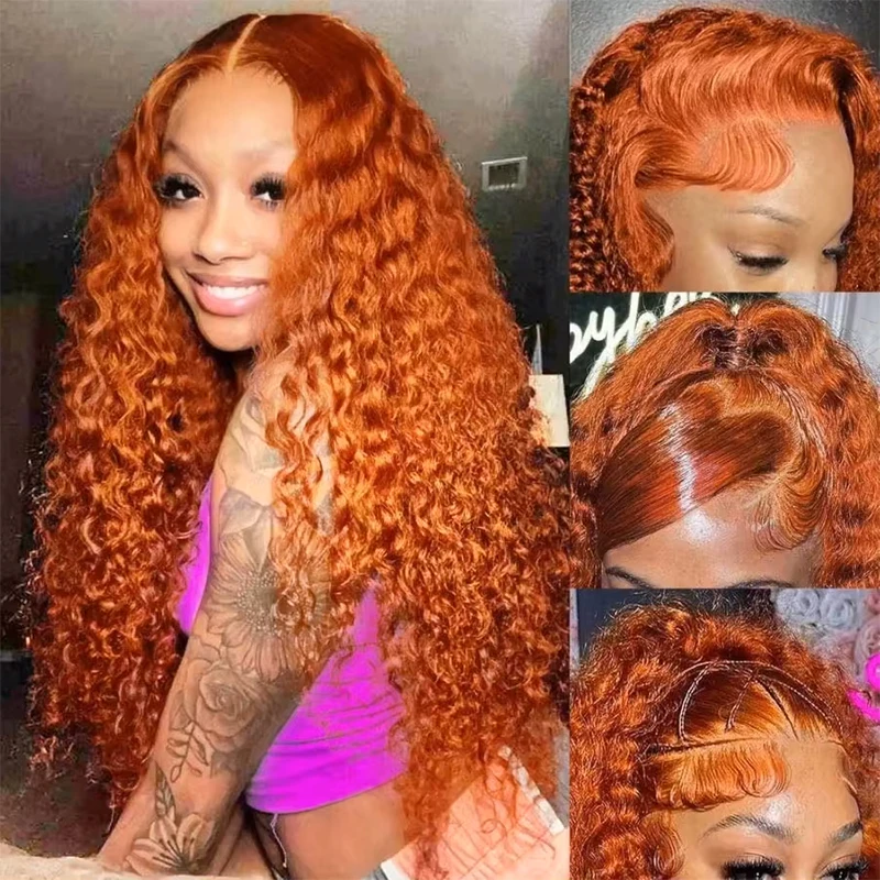 شعر مستعار بني برتقالي مموج بك - مراجعة Lace Front Wig وسعره