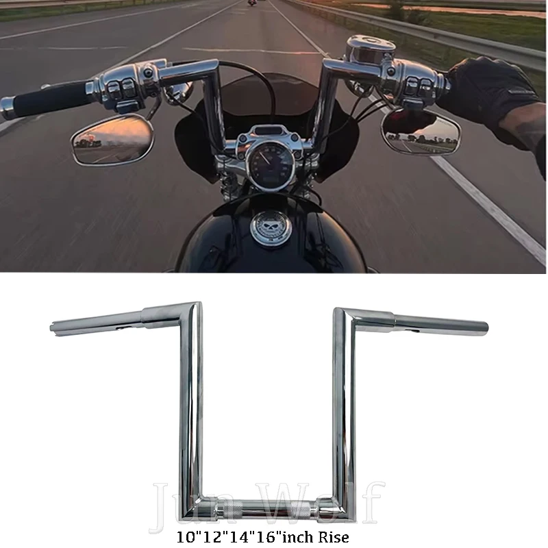 

Плоские модифицированные рули для Harley, 16 дюймов XL883 X48 1200, черный модифицированный руль для мотоцикла