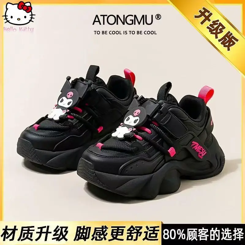 

Kuromi Girls Kawaii пятностойкие кроссовки мультфильм новые аниме весенне-осенние туфли для папы Sanrio модные кроссовки на мягкой подошве