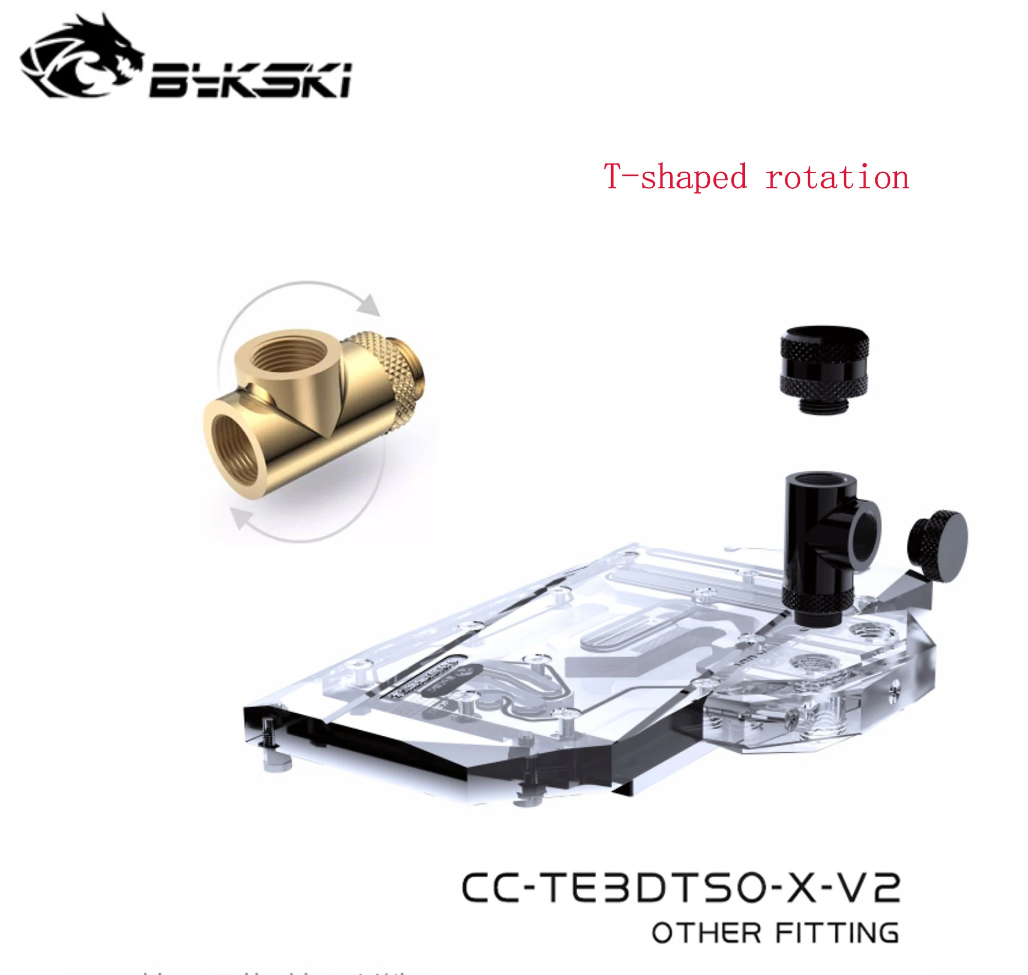 

Bykski 3-Way Rotary T-Spilter Fitting/G1/4'' Male Female Multi-Way Connector Adapter PC Water Cooler Accessories/CC-TE3DTSO-X-V2