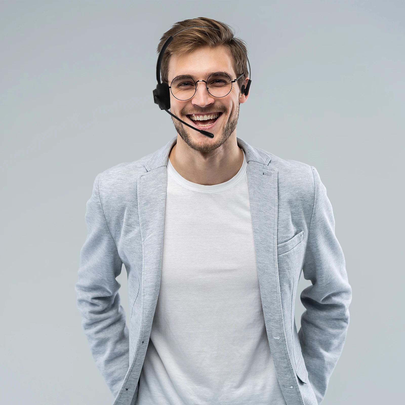 

Wireless Headphones Stereo Headset For Cell Phones 18H Playtime Multipoint Support Call Waiting Voice Dialing Black
