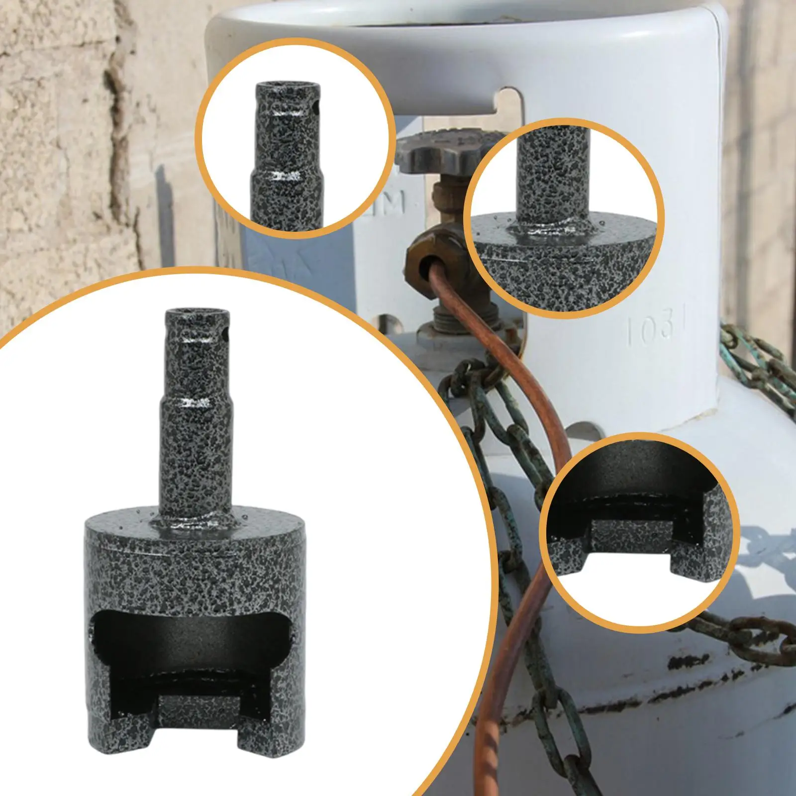 Enhanced Grip Gas Cylinder Valve Wrench Multifunctional Pressure Reducing Spanner Tools for Kitchen Outdoor Adventures