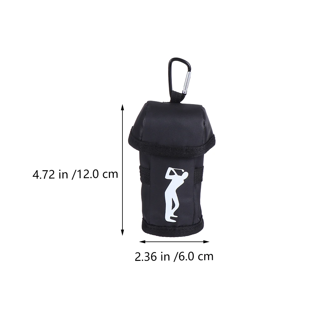 

2pcs Golf Waist Bag Lightweight Polyester Storage Pouch Metal Clip Compact 3 Holder Outdoor Sports for Fitness