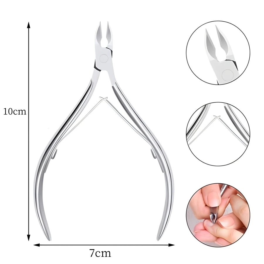 Coupe-ongles en acier inoxydable, ciseaux à cuticules, tondeuse pour peau morte, outils de soins des doigts Zhihu