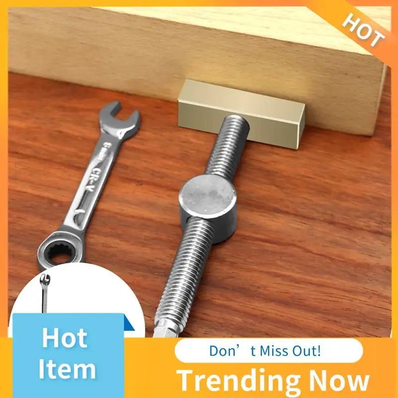 CMHI-Woodworking Desktop Vise Tenon Head Brass Baffle Desktop Ratchet Locking Stainless Steel Desktop Fixture 20Mm Table Card