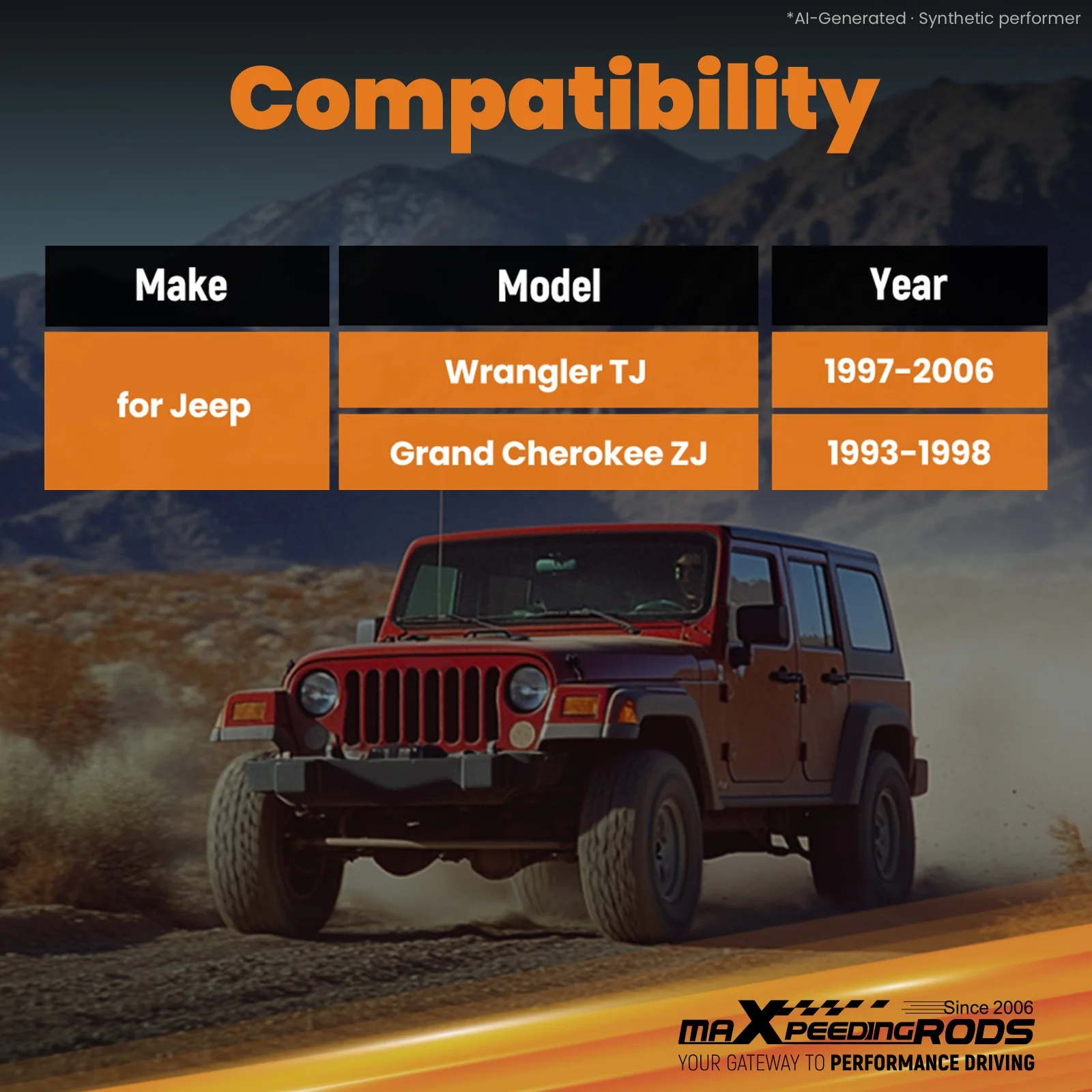 Hinterer oberer Querlenker für Jeep Wrangler TJ Grand Cherokee ZJ 93-98