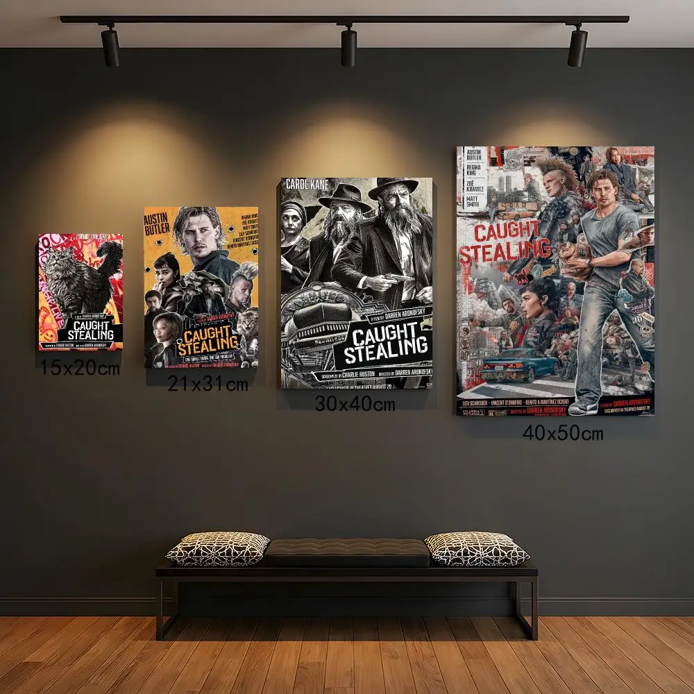 classic movie C-Caught Stealing 2025-G Poster Self Adhesive Wall Decor for Modern Home Cafe Office and Bar
