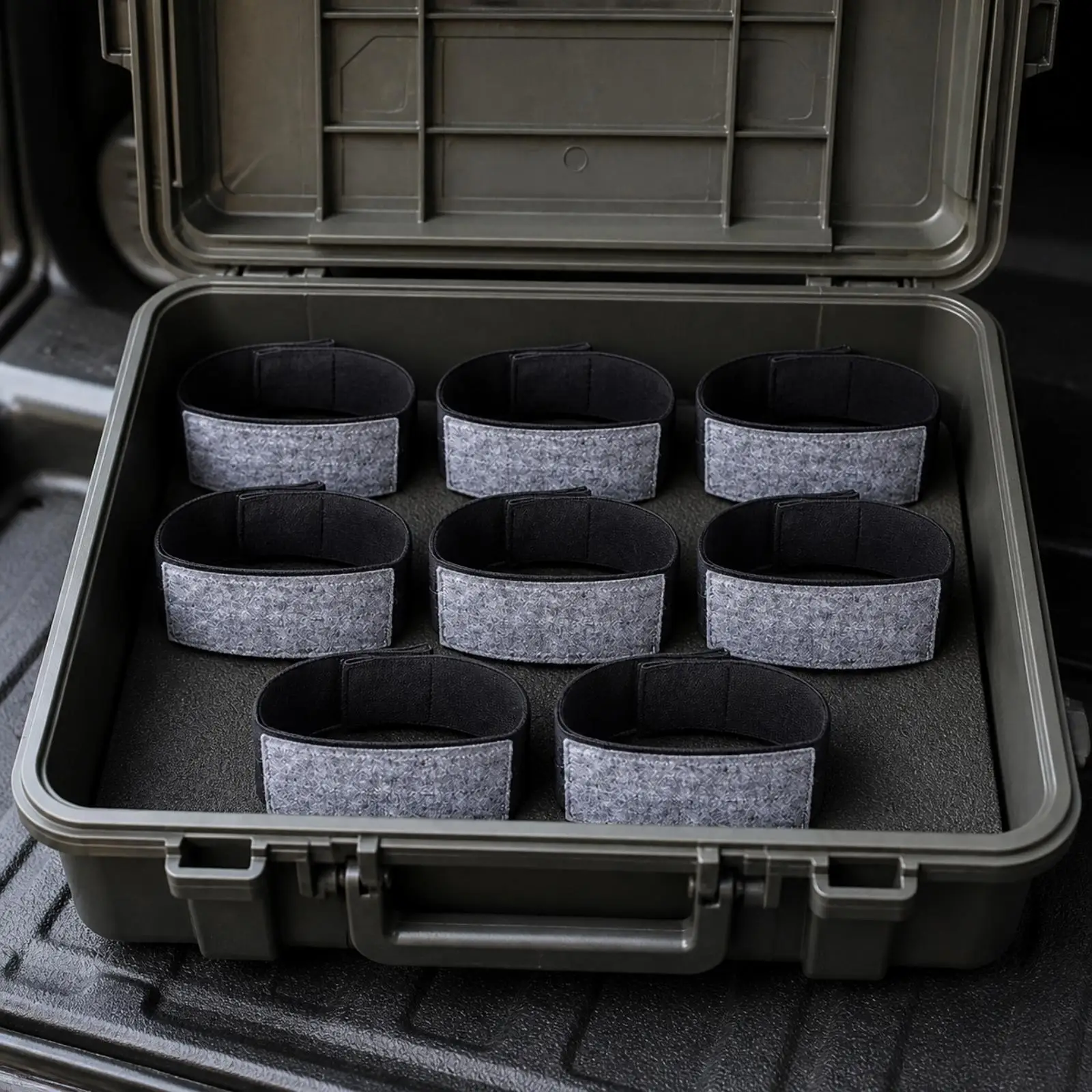 Gray Felt Scent Disc for Hunting Boots with Adjustable Elastic Band for Outdoor Use view 2