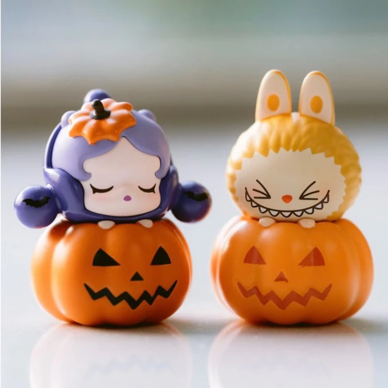 

Pop Bean All Saints' Day Pumpkin Series Dolls Cute Anime Figure Kawaii Desktop Ornaments Surprise Mystery Girls Gift Collection