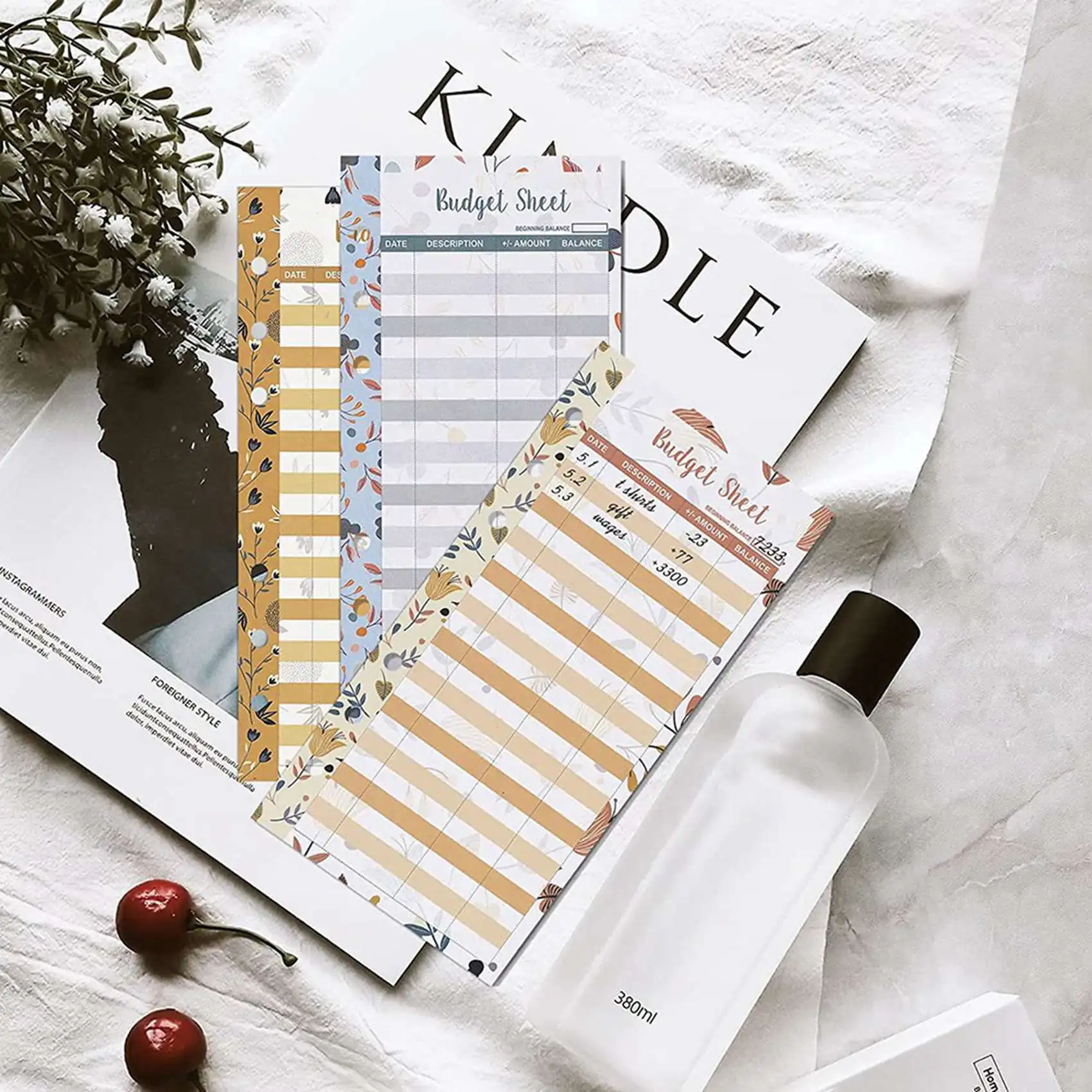 Exquisite-48 Expense Budget Sheets, Money Organizer For A6 Budget Binder -For Cash & Ledger Book, For Wallet, Budget Planner