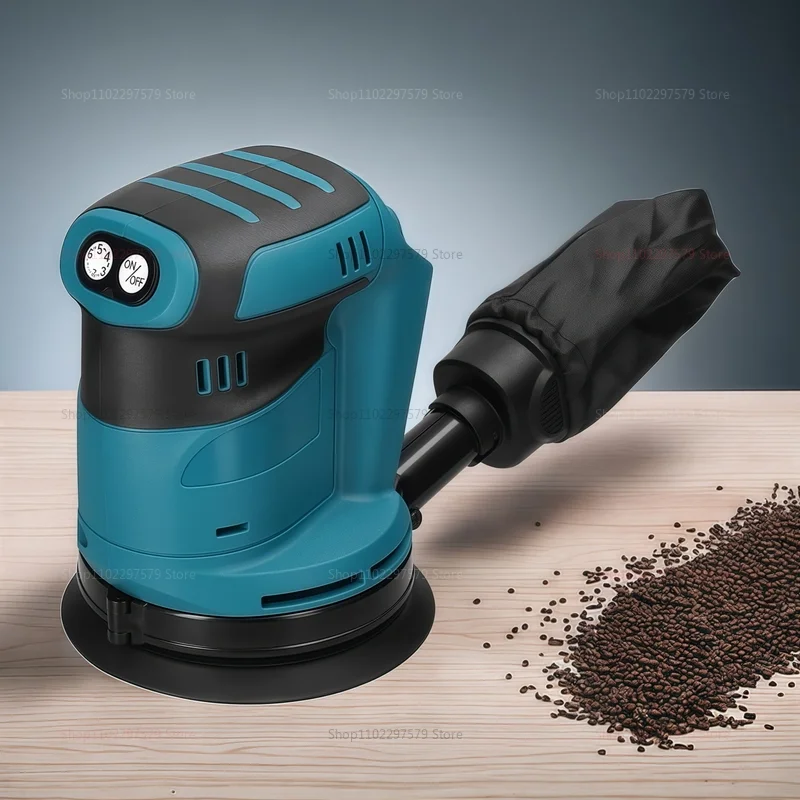 

18V cordless circular random orbital sander for woodworking - for applying putty, polishing - uncoated tool