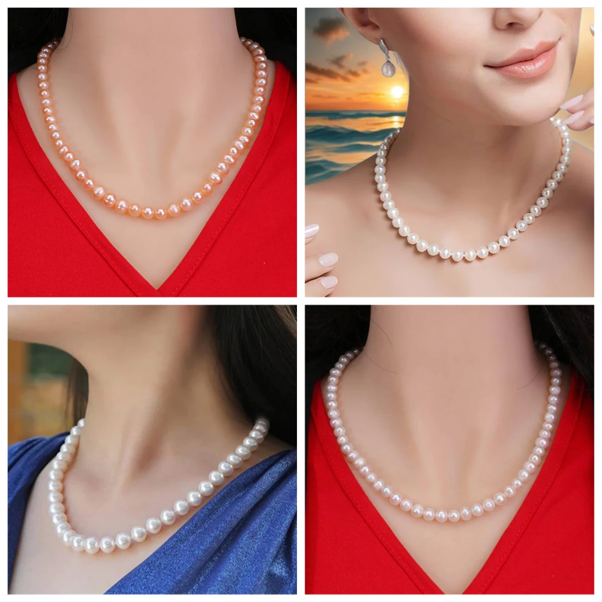 Natural Freshwater Pearls Beaded Non nuclear Round Shaped Beads For Jewelry Making Bracelet Necklace For Women Gift Accessories