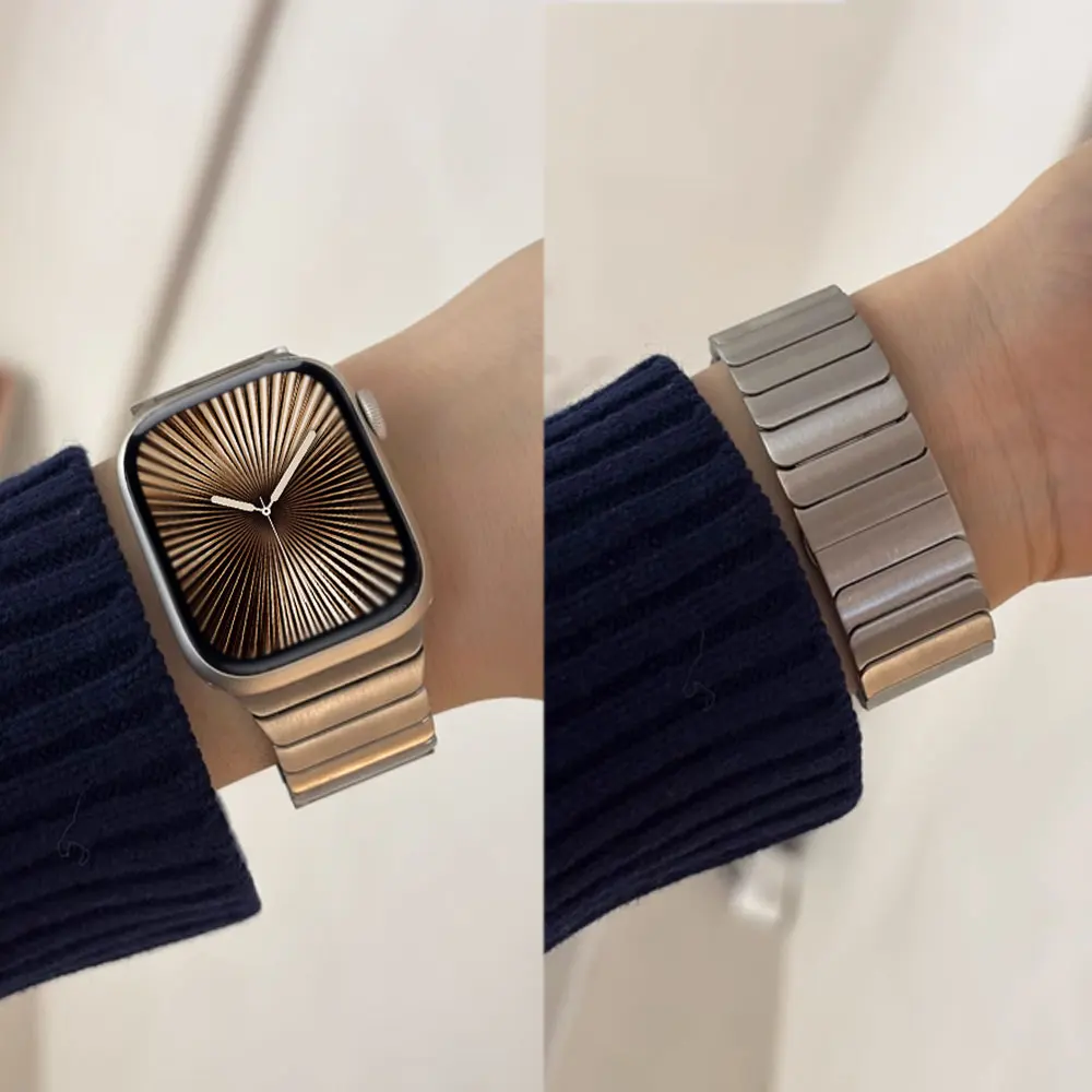 

Металлический браслет для Apple Watch 10 42/46 мм, браслет из нержавеющей стали для IWatch Ultra 1 2 49/38/40 мм 44/45 мм Business Correa