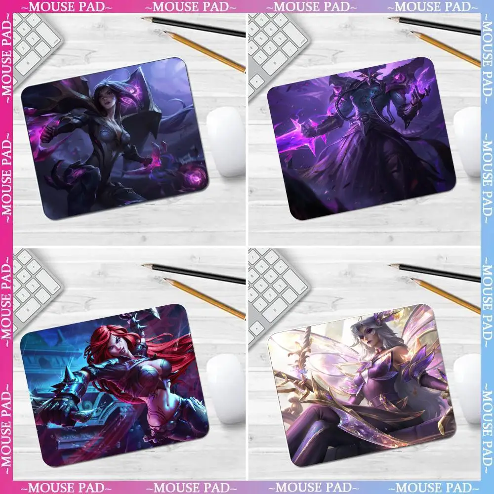 Kassadin Katarina Kayle Mouse Pad Non-Slip Game esktop Leather Mause Pad Waterproof Anti-Scratch Easy To Clean Mat For Give gift