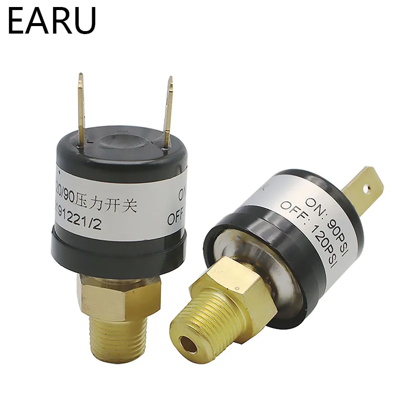 Air Compressor Pressure Control Switch Valve Heavy Duty 90-120 PSI Pressure Controller Sensor Transmitter Transducer Auto Car