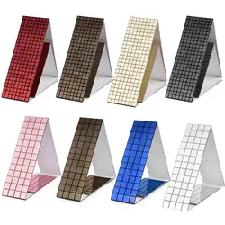 4x60cm Multicolor Self Adhesive Mirror Mosaic Tape Stickers DIY Mini Glass Square Acrylic Wall Sticker Craft Party Home Decor