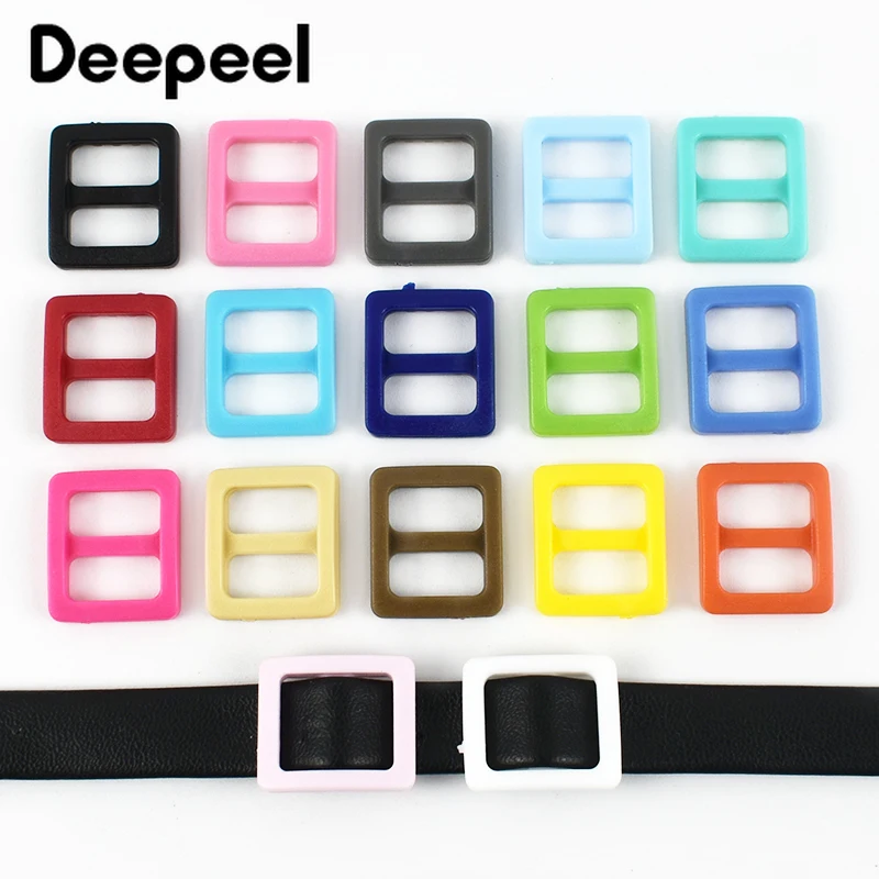 20/50Pcs Deepeel 10mm Colored Tri-Glide Slider Buckles Bag Adjustable Clasp Belt Webbing Hook DIY Sewing Material Accessory