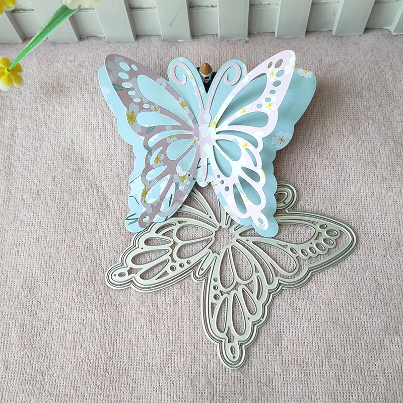 New Double Butterfly metal cutting die mould scrapbook decoration embossed photo album decoration card making DIY big handicraft