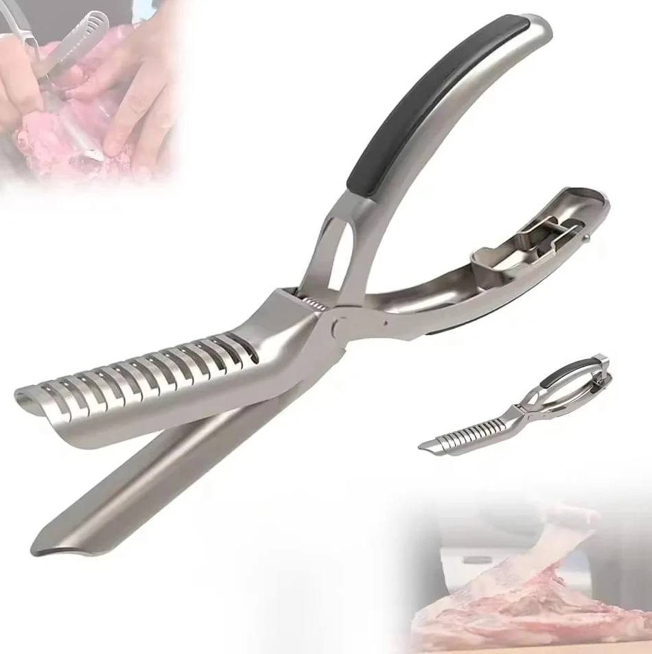 

Grilling Tool Easy Membrane Removal BBQ AccessoryRib Membrane Remover Stainless Steel Rib Prep Tool Guide Trimming Peeling Ribs