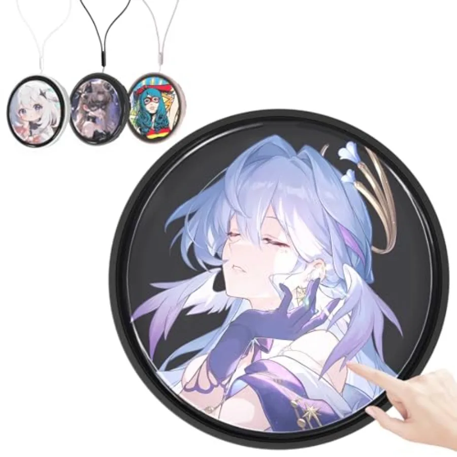 

Электронные забавные значки 2-в-1 с сенсорным экраном: милые значки, которые могут передавать фото, GIF-анимации и видео. Крутой бейдж с сенсорным экраном, до 18 часов работы.