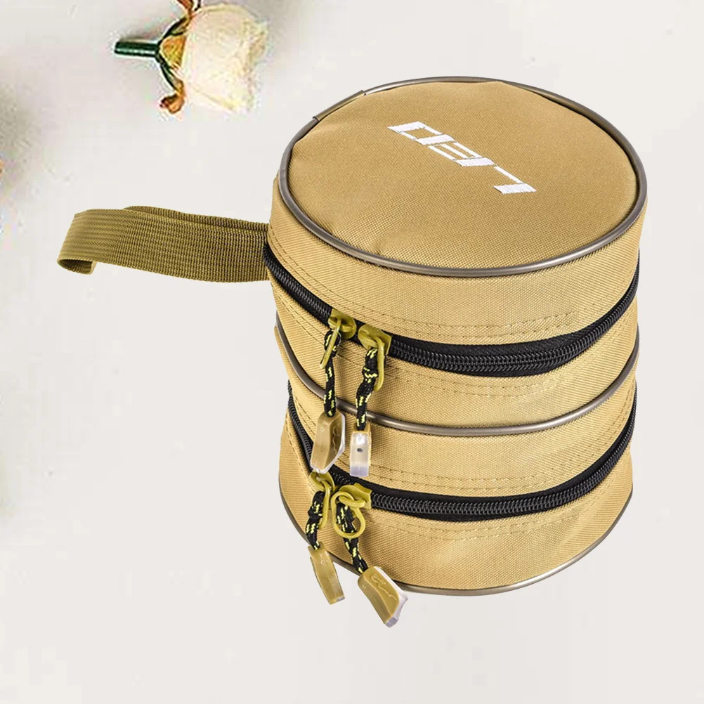 

Fishing Storage Bag Two Layer Khaki Waterproof Outdoor Fishing Bag for Gear Tackle Organized Safe Long Service Life
