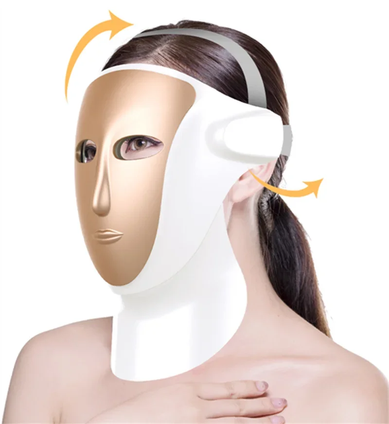 Trattamento dell'acne 3 colori Terapia della luce Maschera facciale Viso Cura dell'acne - Maschera LED per l'invecchiamento Rimozione della cicatrice dell'acne