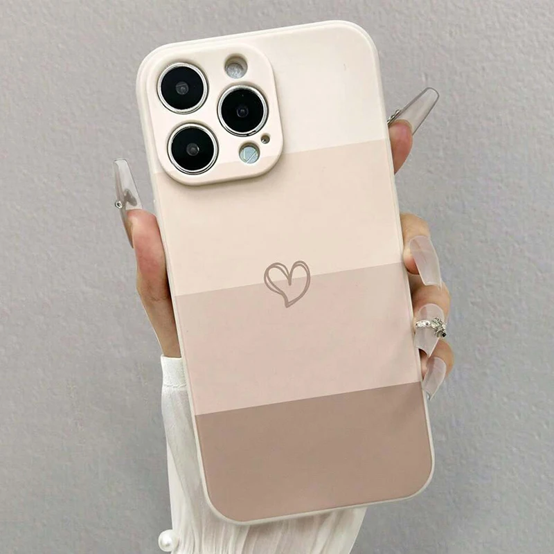 Heart Shaped Painted Soft Phone Case for Samsung Galaxy S25 S23 S22 Ultra S24 FE A55 A54 A15 A35 A34 A16 A14 A53 A33 Soft Cover