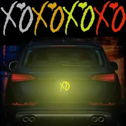 1PC XO Reflective Safety Warning Signs Car Stickers Waterproof Auto Trunk Bumper Window Body Vinyl Decals Vehicle Decoration