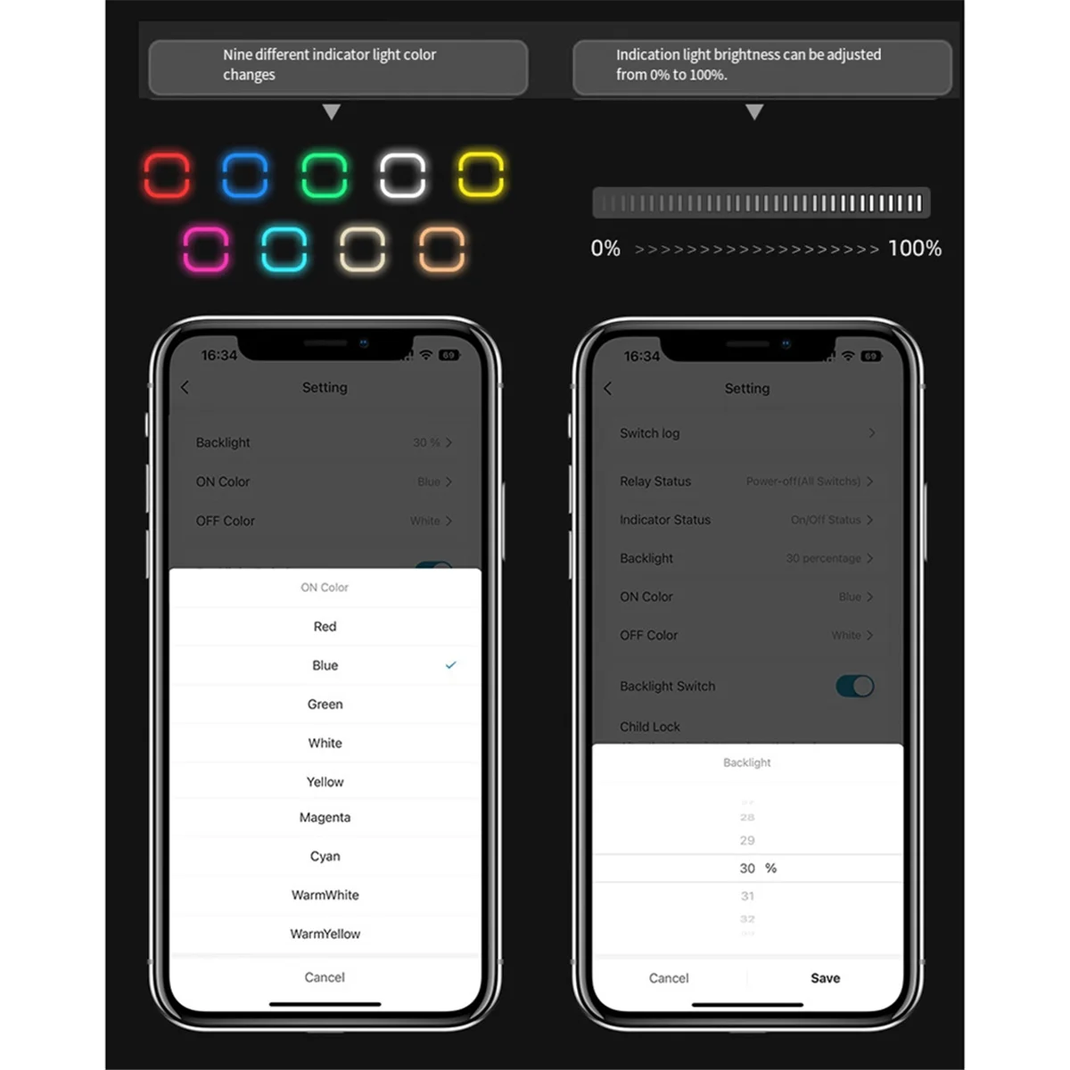 JABS-TUYA Zigbee 3.0 مفتاح لمس ذكي لاسلكي مع شاشة صمام ثنائي باعثة للضوء قابس الاتحاد الأوروبي أبيض وأسود
