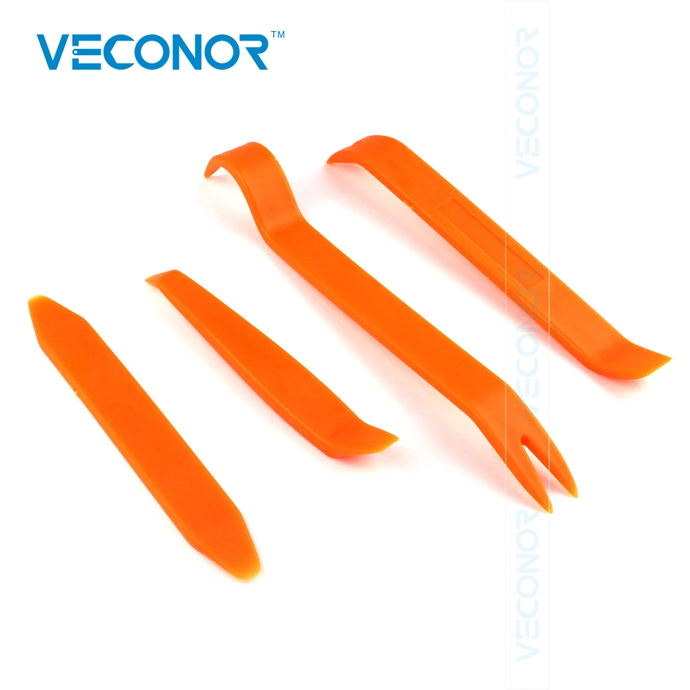 VECONOR 4 in 1 Car Door Body Trim Clip Panel Dash Audio Radio Installation Removal Tool Pry Tools Kit Set