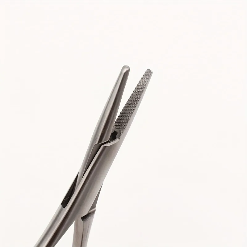 Ergonomisches Edelstahl-Spitzzangen-Set mit goldenen Akzenten – Handgehaltene Klemmzange und Pinzette mit gezahntem Griff zum Knotenbinden – Detail 4