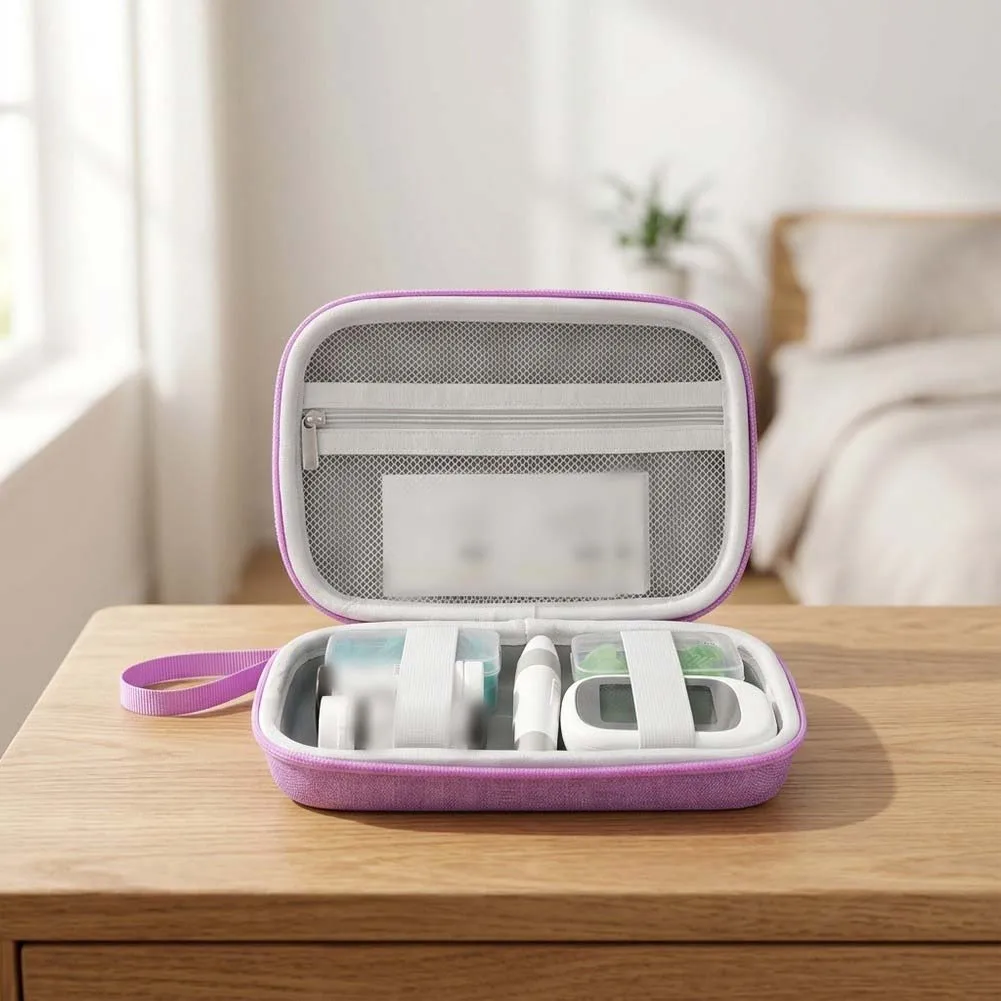 Travel Case for Diabetic Supplies EVA Material For Insulin Pen Holder Glucose Monitor Storage Bag 12 5 18.5 CM Size