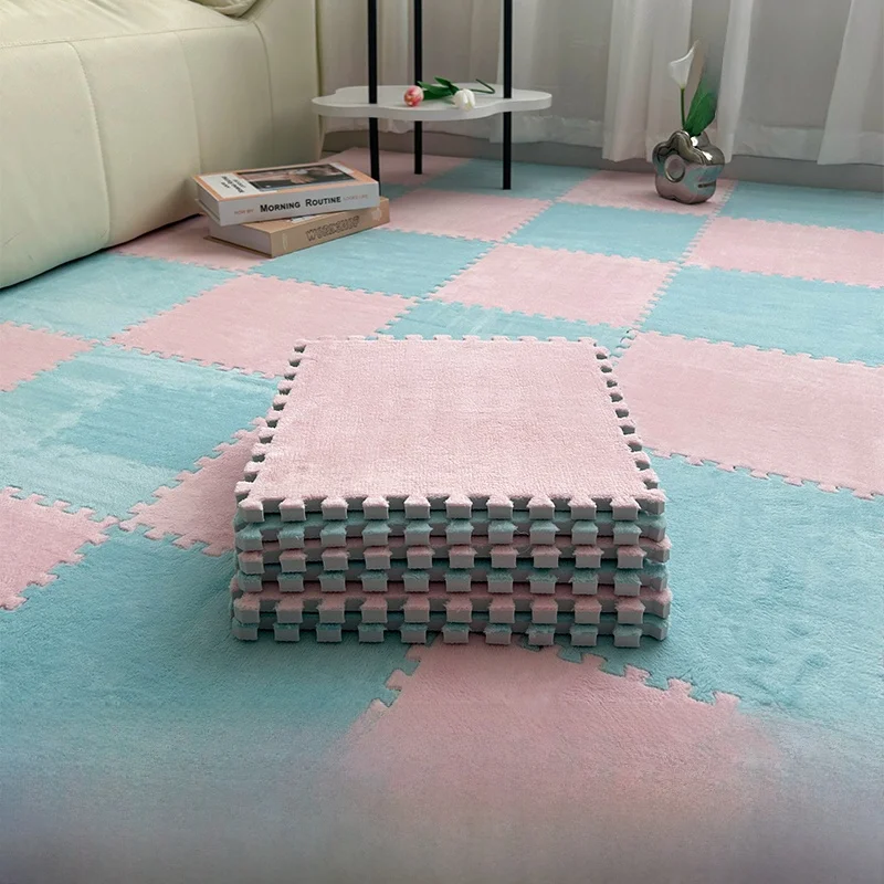 

Home Use ort Velvet Foam Mat Bedroom Anti-Fall Anti-Slip Mat Luxury Feelings Waable Square aped Non-Slip Floor Mat