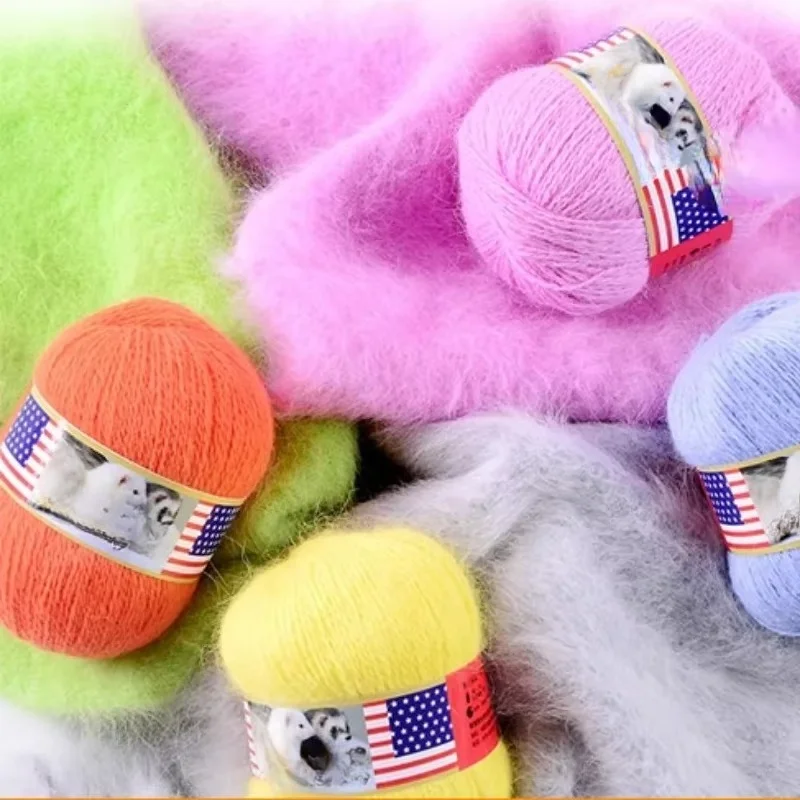 50g Long Hair Mink Wool Hand Knitted Mink Wool /Soft Woven/ Medium Thick Mink Wool / Wool Yarn for Knitting Wholesale