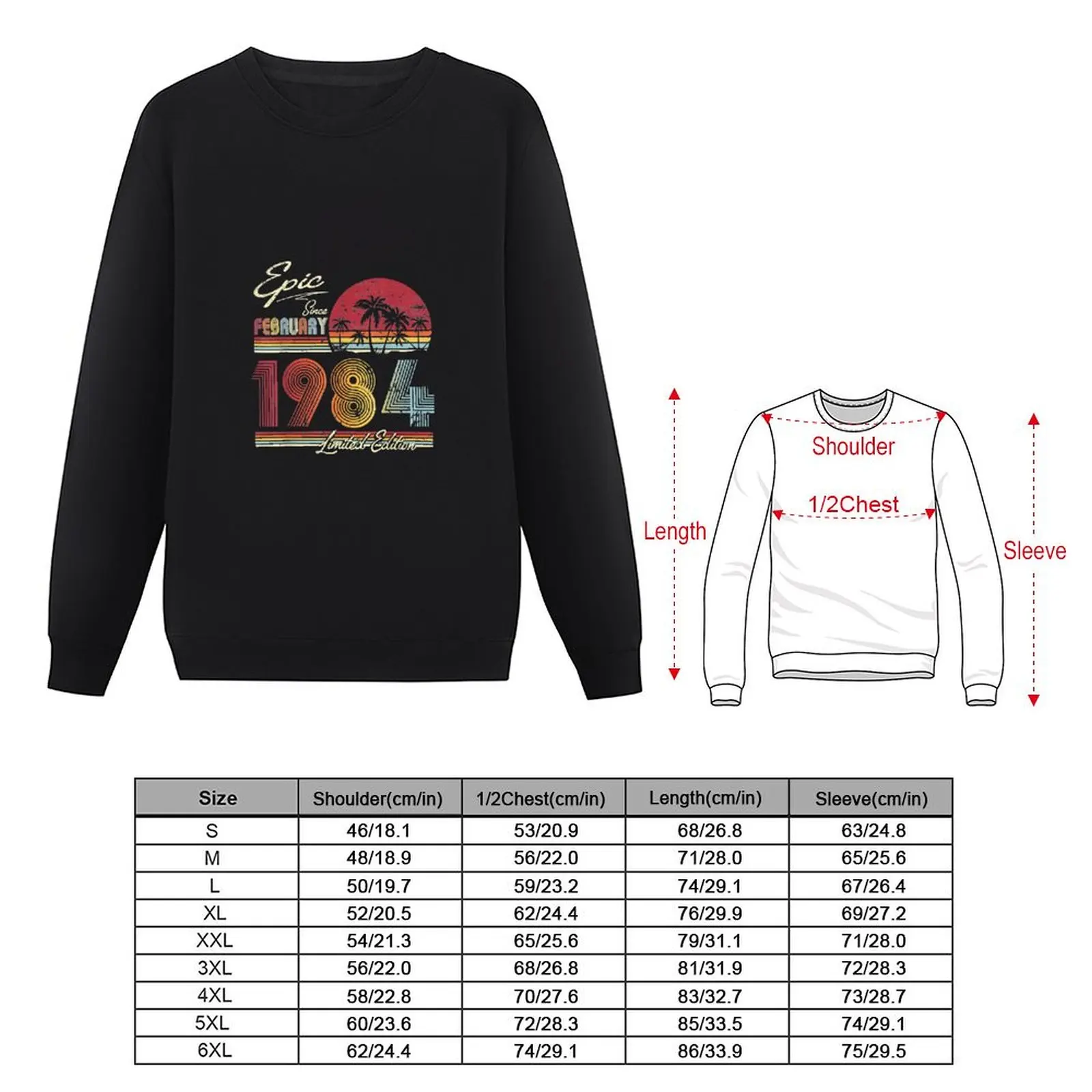 Epic Since February 1984 38th Year Old Birthday Pullover Hoodie fashion men men's winter sweater hooded sweatshirt for men