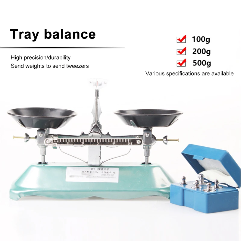 Counterbalance Table Balance Students Teaching Lab Mechanical Scale Top-pan Balance With Weights Tweezer Max. 500 g (d=0.5g)