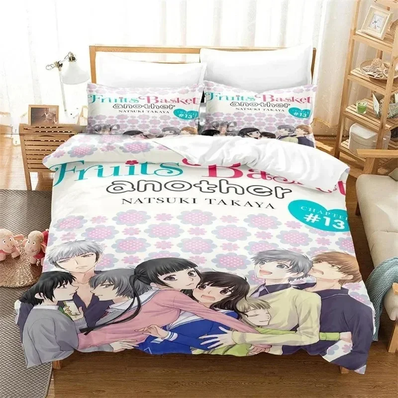 Anime Fruits Basket 3D NEW Duvet Cover Pillowcase Bedding Set Adult Boy Girl Bedroom Decoration Children Single Double Large