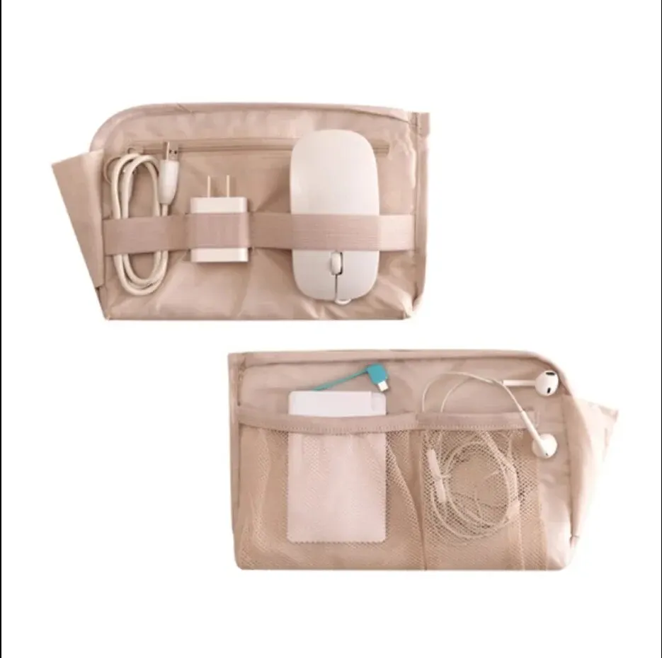 1pc Travel Thickened Business Digital Storage Bag Multi-functional Power Data Cable Charging Cable Portable Storage Digital Bag