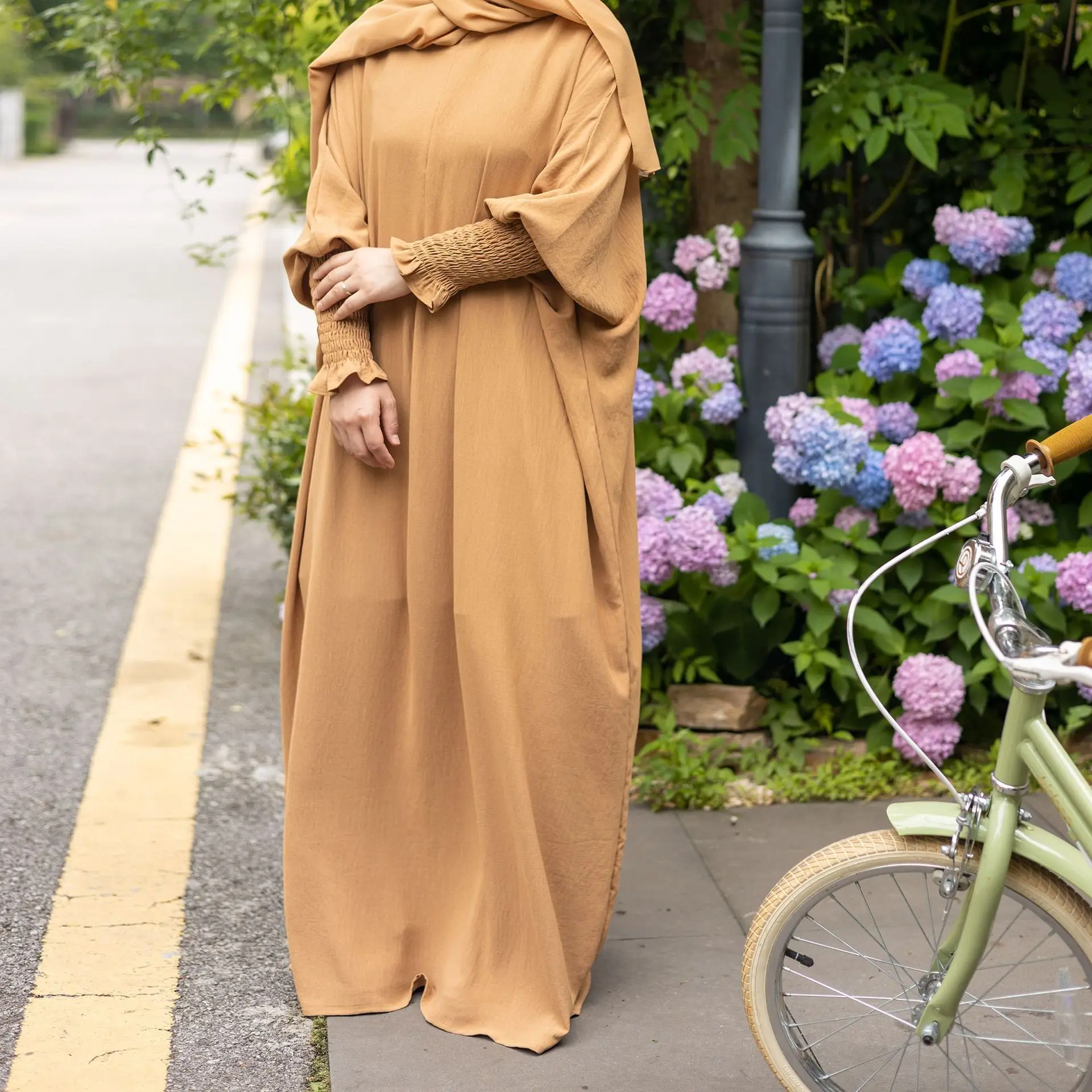 

Химар Абая Комплект молитвенной одежды Женское исламское платье с рукавами «летучая мышь» Хиджаб Дубай Турция Абаяс 2-х предметный кафтан Ид Рамадан Джеллаба