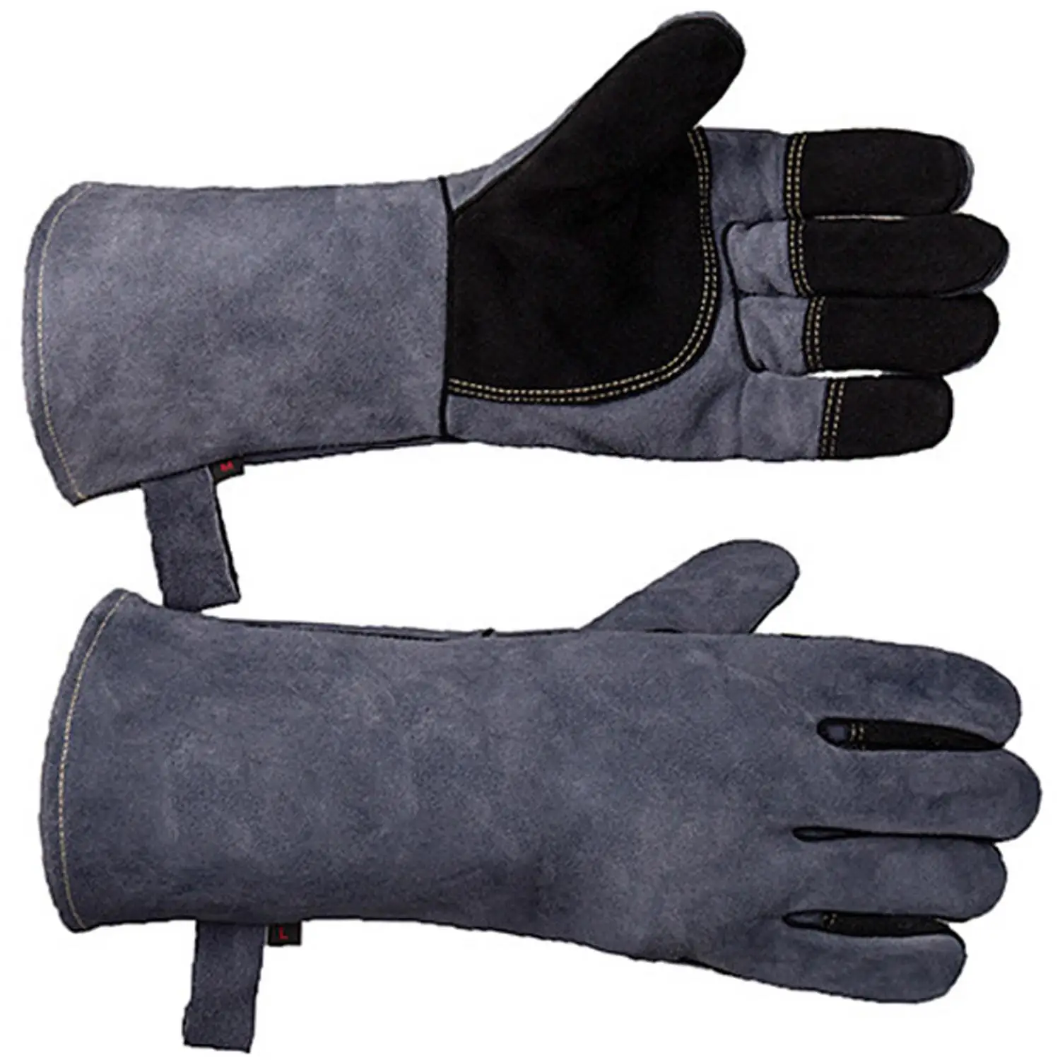 16 Inch Welding Gloves For Welder Work Gloves Thick Cow Split Leather Heat Resistant Oven BBQ Gloves For Grill Heat Insulation