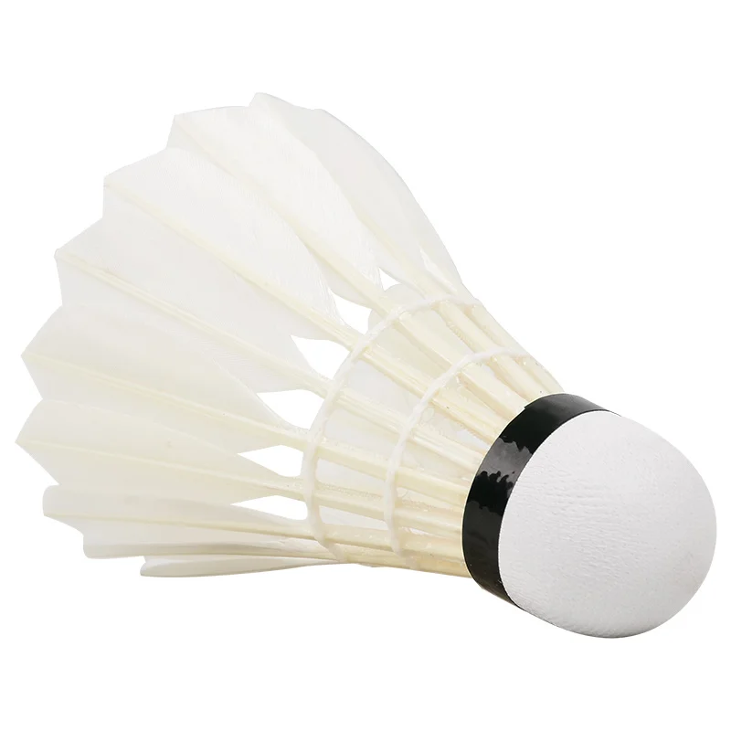 Bolas de bádminton profesionales G200, accesorios de entrenamiento con plumas de ganso blanco, 12 piezas, novedad